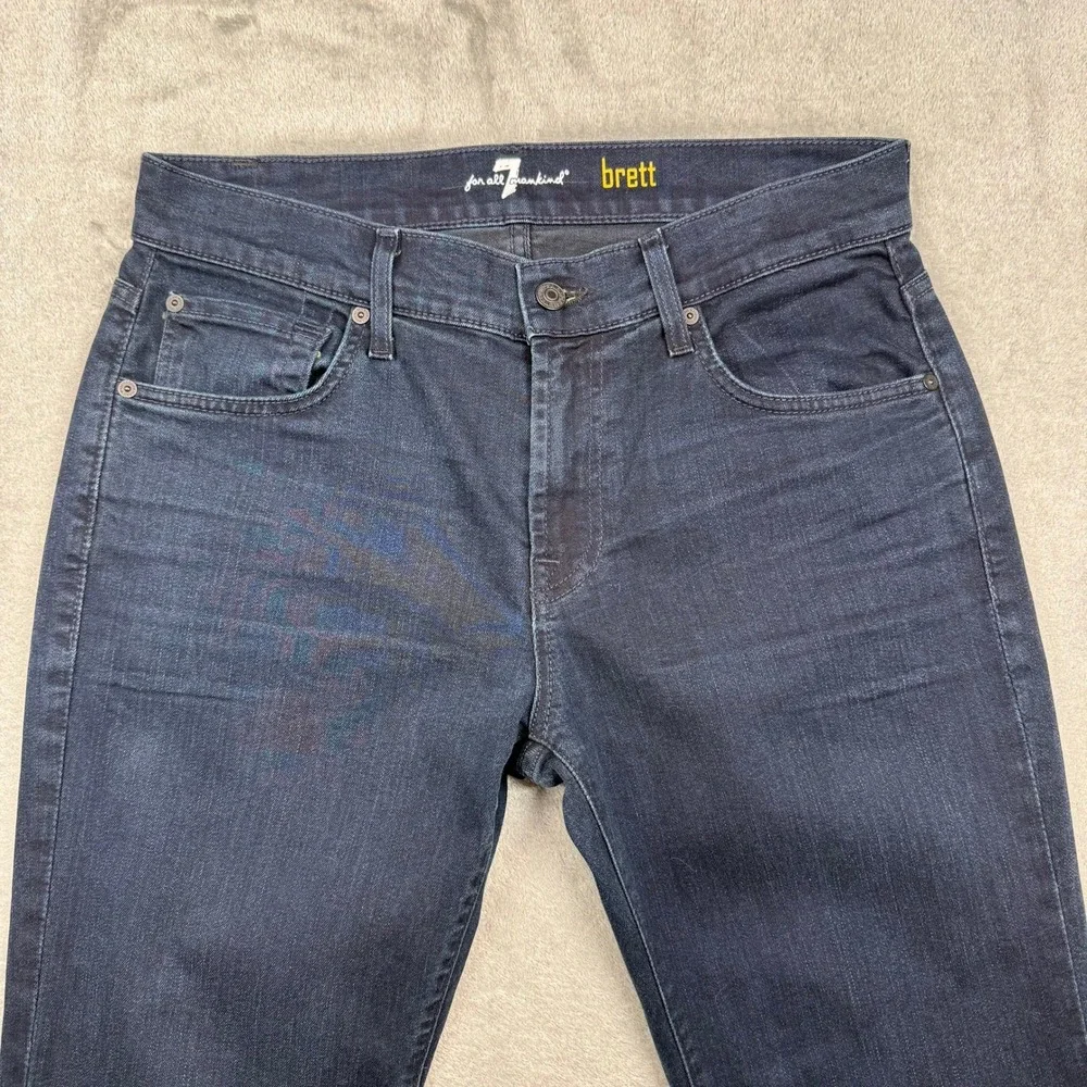 7 For All Mankind Brett Modern Bootcut Jeans Dark Wash Mens 31 Made in USA